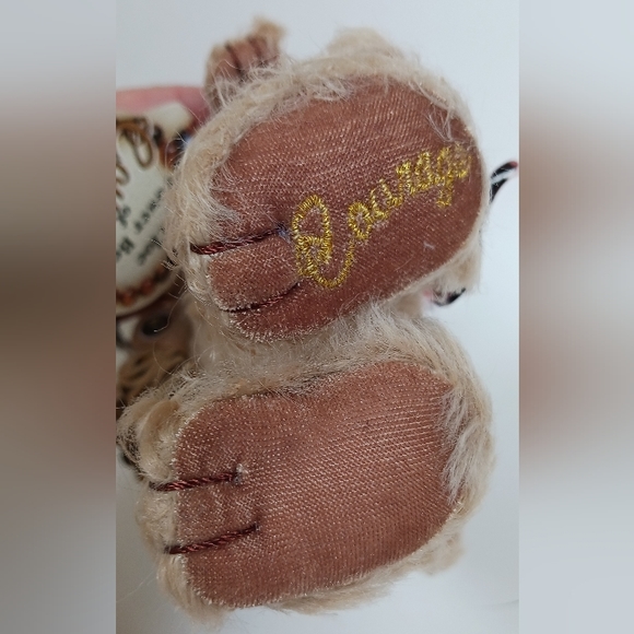 CLOE POWER BEAR OF COURAGE PICKFORD BEARS BRASS BUTTON JOINTED 9" - Picture 7 of 8